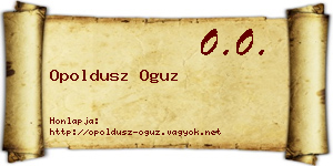 Opoldusz Oguz névjegykártya